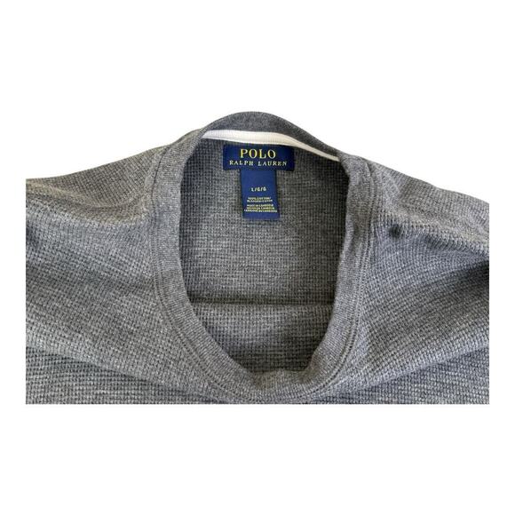 Polo Ralph Lauren Thermal Waffle Knit Crew Neck Casual Shirt Mens Large Gray - Picture 11 of 12
